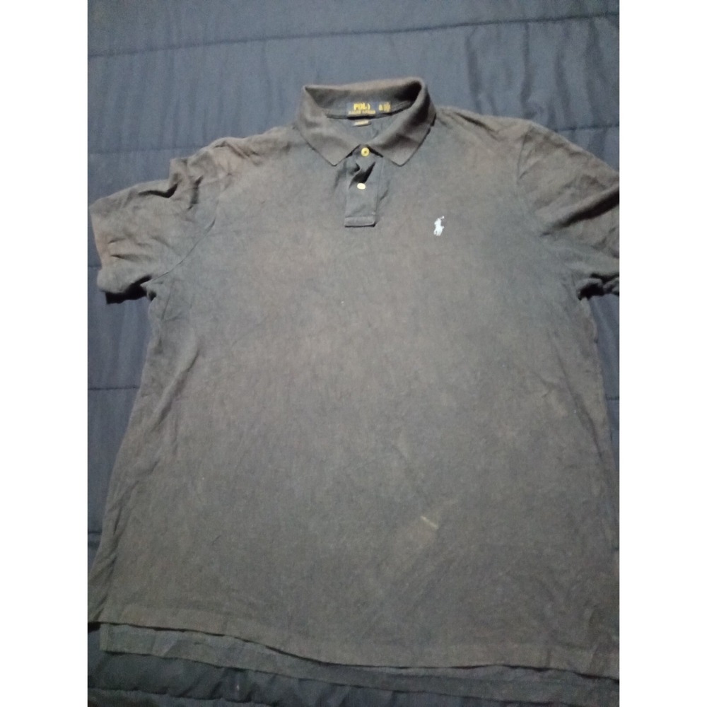 Ralph Lauren Polo Shirt Mens XL Pima Soft Touch Blue Short Sleeve Pony